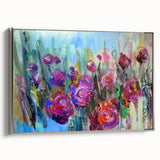 Abstract Canvas Wall Art – Vibrant Floral Modern Painting