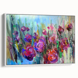 Abstract Canvas Wall Art – Vibrant Floral Modern Painting