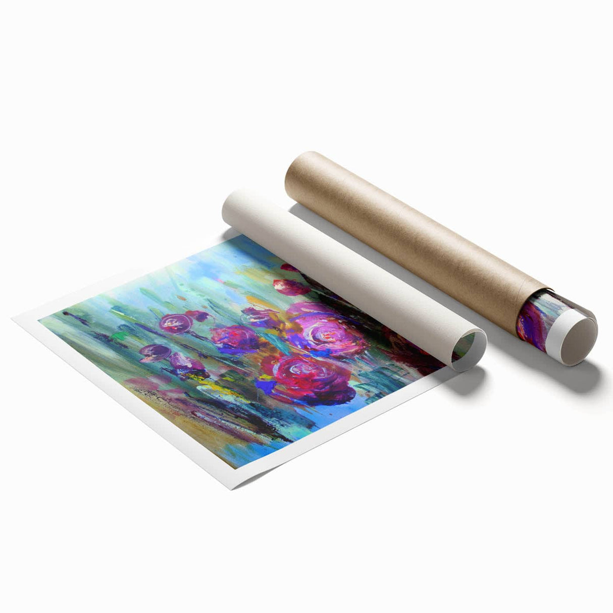 Abstract Canvas Wall Art – Vibrant Floral Modern Painting