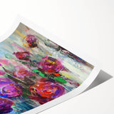 Abstract Canvas Wall Art – Vibrant Floral Modern Painting