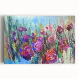 Abstract Canvas Wall Art – Vibrant Floral Modern Painting