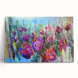 Abstract Canvas Wall Art – Vibrant Floral Modern Painting