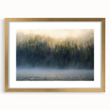 Calming Landscape Acrylic Prints – Misty Forest & Lake View
