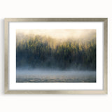Calming Landscape Acrylic Prints – Misty Forest & Lake View