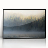 Calming Landscape Acrylic Prints – Misty Forest & Lake View