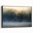 Calming Landscape Acrylic Prints – Misty Forest & Lake View