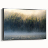 Calming Landscape Acrylic Prints – Misty Forest & Lake View