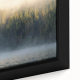 Calming Landscape Acrylic Prints – Misty Forest & Lake View