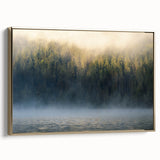 Calming Landscape Acrylic Prints – Misty Forest & Lake View