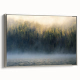 Calming Landscape Acrylic Prints – Misty Forest & Lake View
