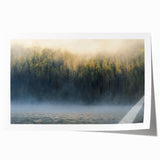 Calming Landscape Acrylic Prints – Misty Forest & Lake View