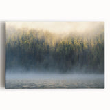 Calming Landscape Acrylic Prints – Misty Forest & Lake View