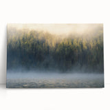 Calming Landscape Acrylic Prints – Misty Forest & Lake View