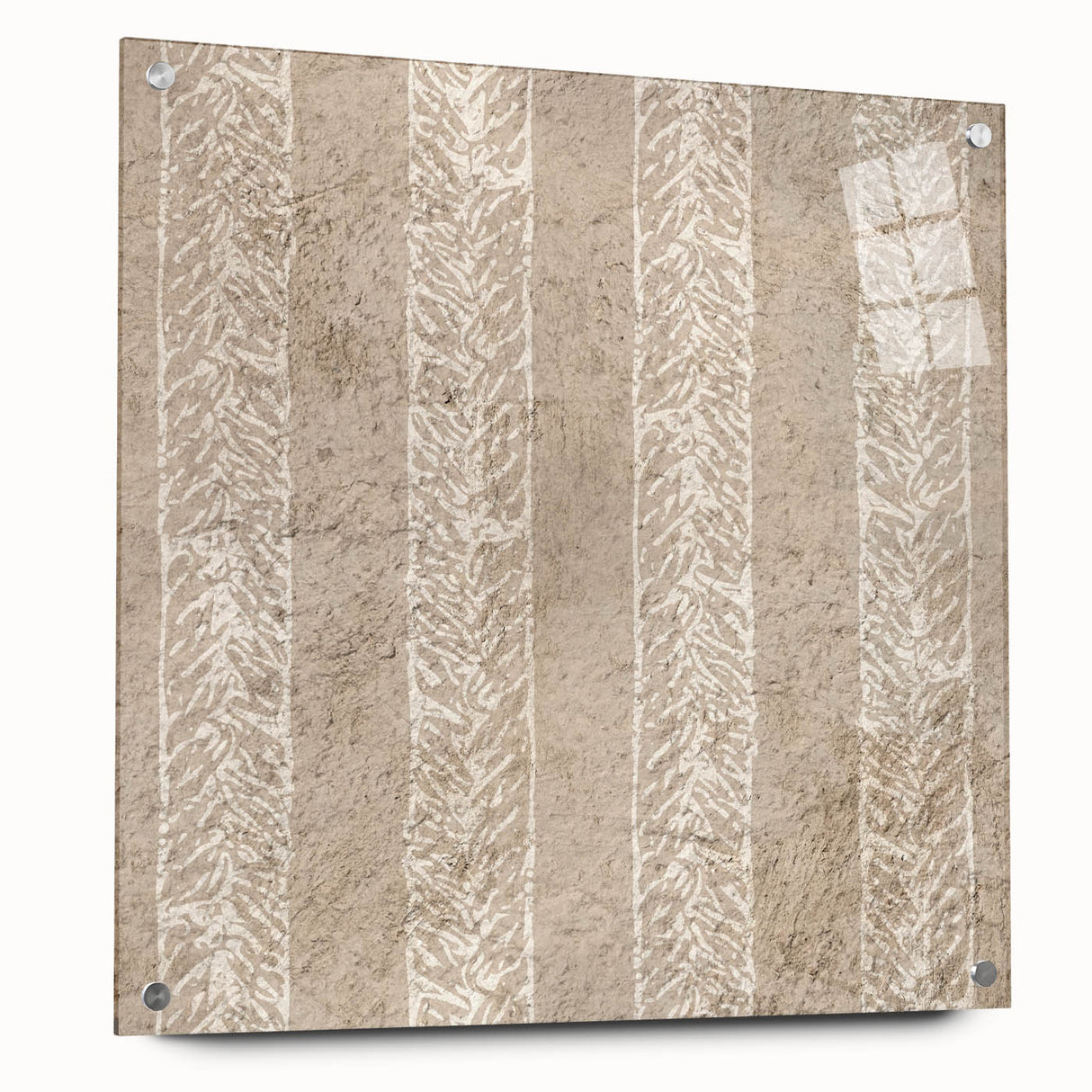 Contemporary Framed Abstract Art – Olive Green Minimalist Pattern
