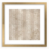 Contemporary Framed Abstract Art – Olive Green Minimalist Pattern