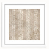 Contemporary Framed Abstract Art – Olive Green Minimalist Pattern