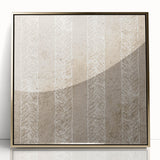 Contemporary Framed Abstract Art – Olive Green Minimalist Pattern