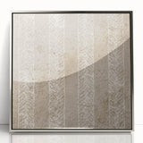 Contemporary Framed Abstract Art – Olive Green Minimalist Pattern