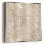 Contemporary Framed Abstract Art – Olive Green Minimalist Pattern