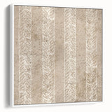 Contemporary Framed Abstract Art – Olive Green Minimalist Pattern