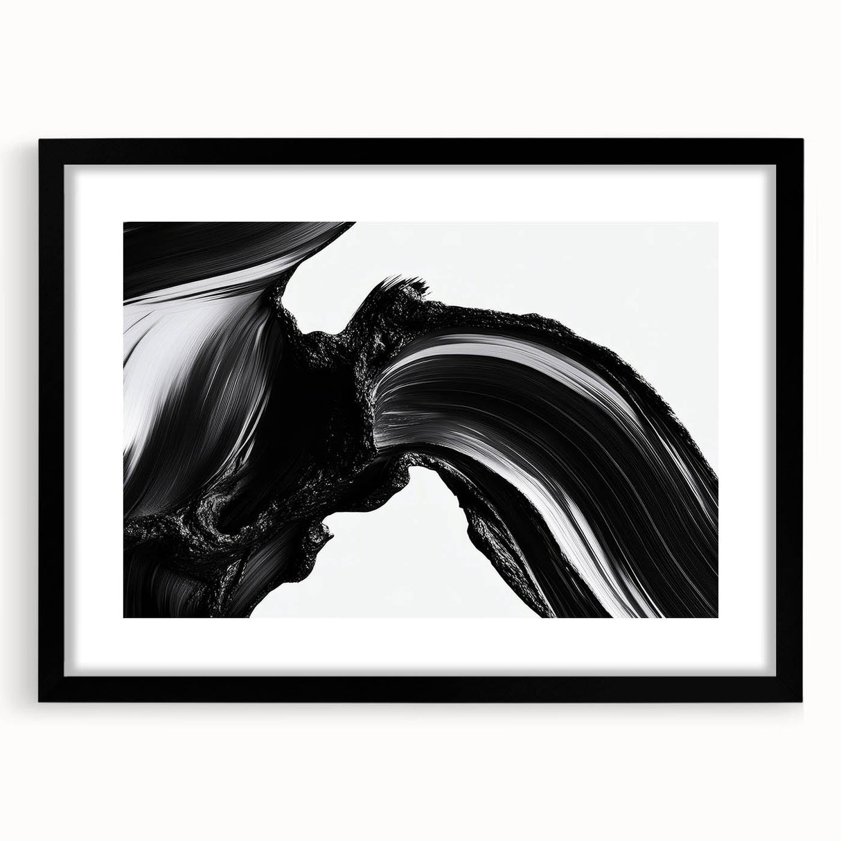 Bold Abstract Wall Art Collection – Expressive Black Brush Strokes