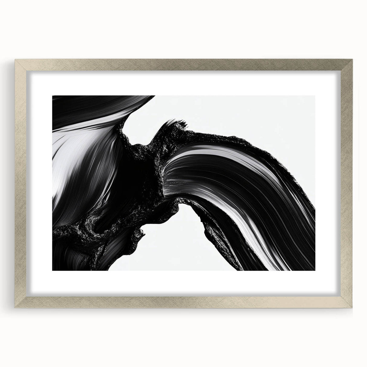 Bold Abstract Wall Art Collection – Expressive Black Brush Strokes