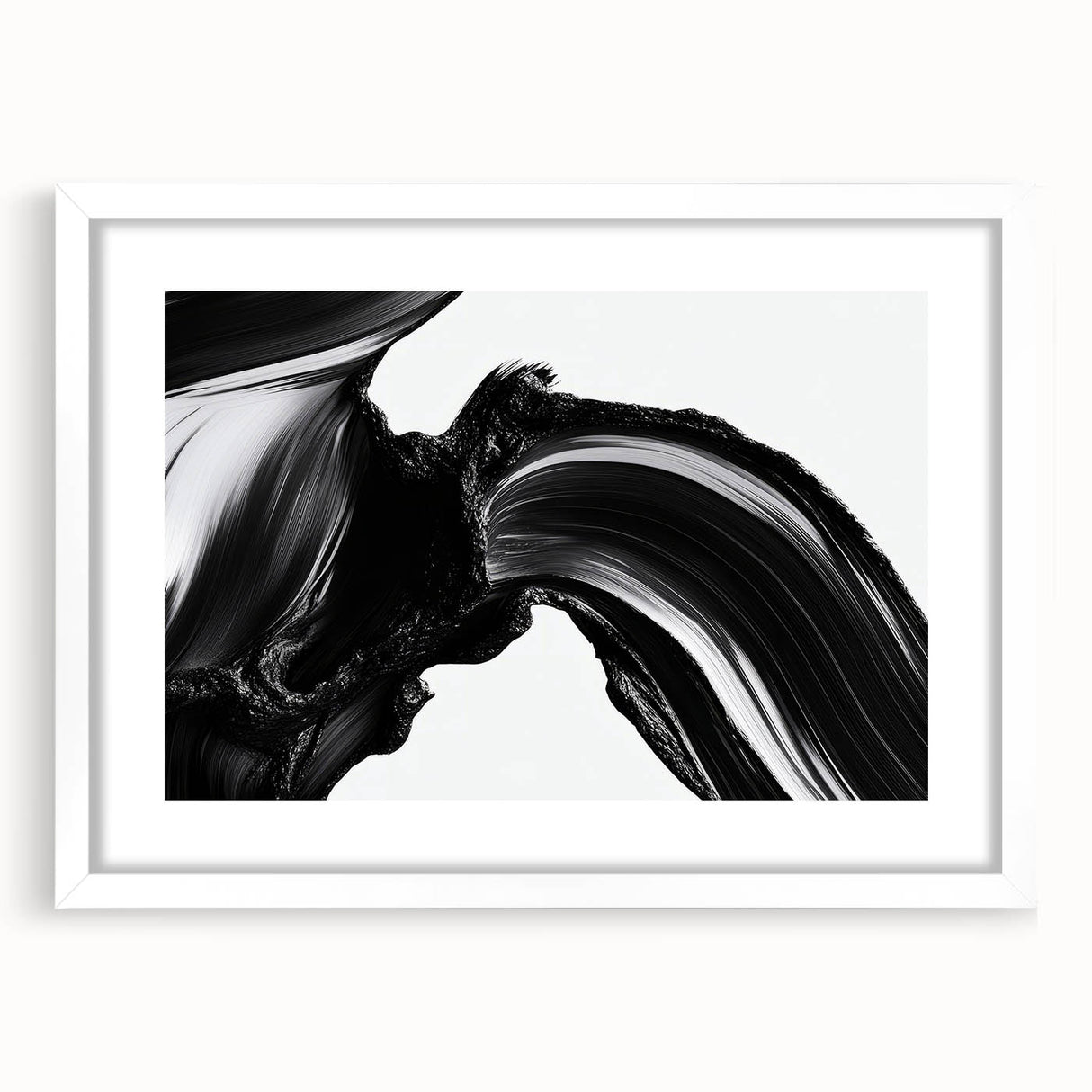 Bold Abstract Wall Art Collection – Expressive Black Brush Strokes