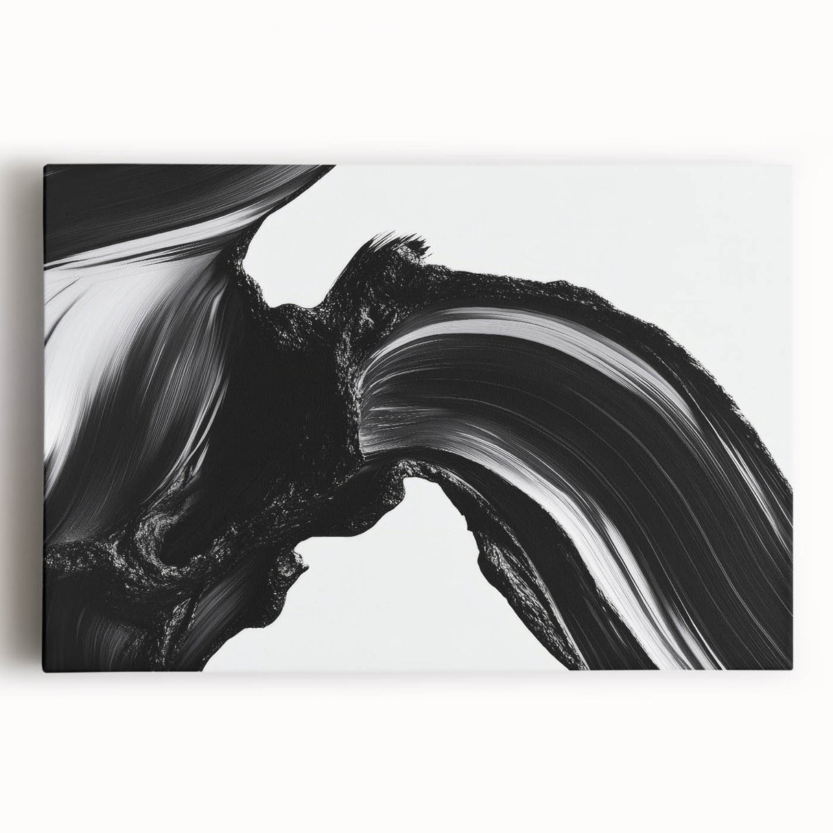 Bold Abstract Wall Art Collection – Expressive Black Brush Strokes