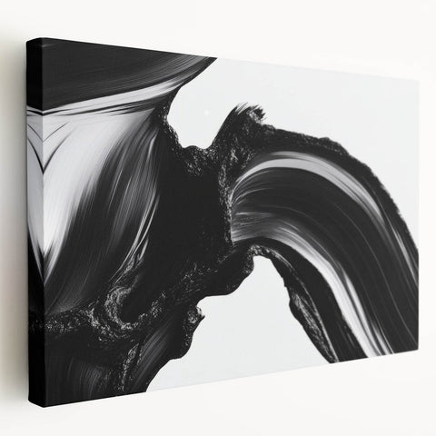 Bold Abstract Wall Art Collection – Expressive Black Brush Strokes