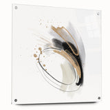 Minimalist Wall Art for Modern Interiors – Abstract Gold & Black Print