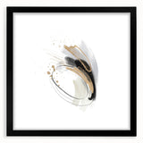 Minimalist Wall Art for Modern Interiors – Abstract Gold & Black Print