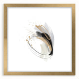 Minimalist Wall Art for Modern Interiors – Abstract Gold & Black Print