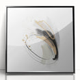 Minimalist Wall Art for Modern Interiors – Abstract Gold & Black Print