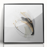 Minimalist Wall Art for Modern Interiors – Abstract Gold & Black Print
