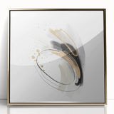 Minimalist Wall Art for Modern Interiors – Abstract Gold & Black Print