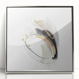 Minimalist Wall Art for Modern Interiors – Abstract Gold & Black Print