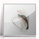 Minimalist Wall Art for Modern Interiors – Abstract Gold & Black Print