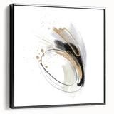 Minimalist Wall Art for Modern Interiors – Abstract Gold & Black Print