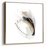 Minimalist Wall Art for Modern Interiors – Abstract Gold & Black Print