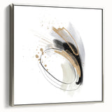 Minimalist Wall Art for Modern Interiors – Abstract Gold & Black Print