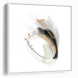 Minimalist Wall Art for Modern Interiors – Abstract Gold & Black Print