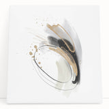 Minimalist Wall Art for Modern Interiors – Abstract Gold & Black Print