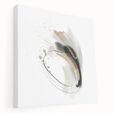 Minimalist Wall Art for Modern Interiors – Abstract Gold & Black Print