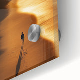 Minimalist Coastal Landscape Art – Golden Sunset Beach Print