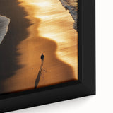 Minimalist Coastal Landscape Art – Golden Sunset Beach Print