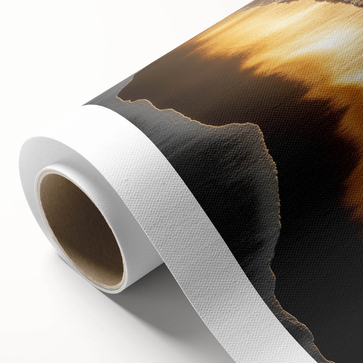 Minimalist Coastal Landscape Art – Golden Sunset Beach Print