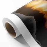 Minimalist Coastal Landscape Art – Golden Sunset Beach Print