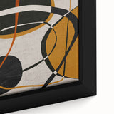 Modern Abstract Wall Art - Mustard, Black, and Orange Geometric Print