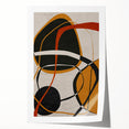 Modern Abstract Wall Art - Mustard, Black, and Orange Geometric Print