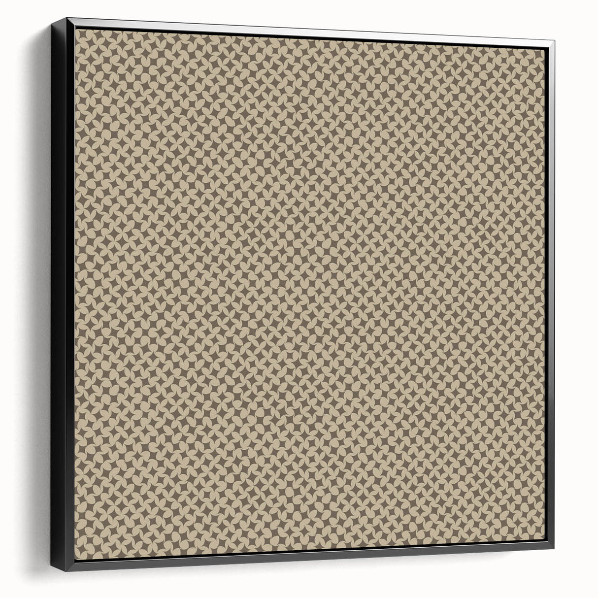 Contemporary Framed Abstract Art – Olive Green Minimalist Pattern